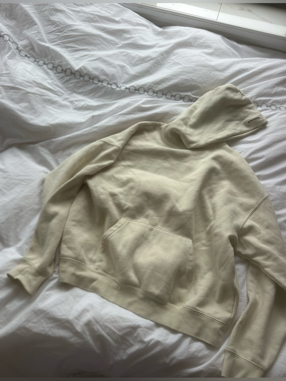 Essentials Women's Hoodie Sweater In Cream View 2